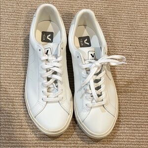 Veja Classic White Lace-Up Sneakers